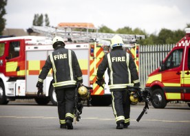 Firefighters training