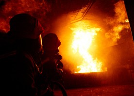 Firefighters training in Sheffield