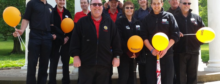 Fire service volunteers join a Rotherham volunteers march